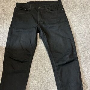 Black Levi Jeans, slim taper fit, size - 34”W 30 L